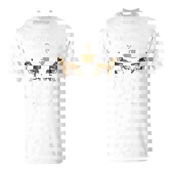 バックプリント コーヒーとジャーマン シェパード Tシャツ - Kawaiitshirt