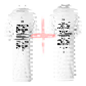 サルディニア国旗イタリア、四つのムーア国旗、グランジアート効果 Tシャツ - Kawaiitshirt