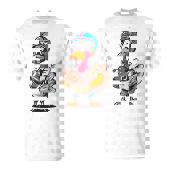 サンクスギビング かわいい七面鳥 アメリカンフットボール ボーイズ キッズ Tシャツ - Kawaiitshirt