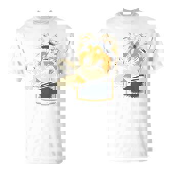 シェルティのグラフィック デザインを覗くかわいいシェットランド ・ シープドッグ 長袖tシャツ Tシャツ - Kawaiitshirt