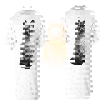 シャム猫 美人 雄大なシャム猫 ラブリーシャム猫 Tシャツ - Kawaiitshirt