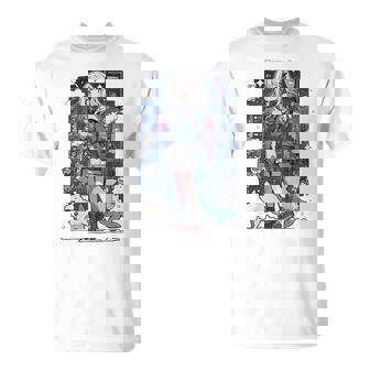 シャーク ワイフ 東京 アニメ ワイフ 女の子 かわいい カワイイ 漫画 レトロ 長袖tシャツ Tシャツ - Kawaiitshirt