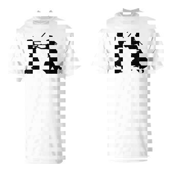 シルエット 剣道 合気道 日本 武道 剣闘士 扇子 Tシャツ - Kawaiitshirt