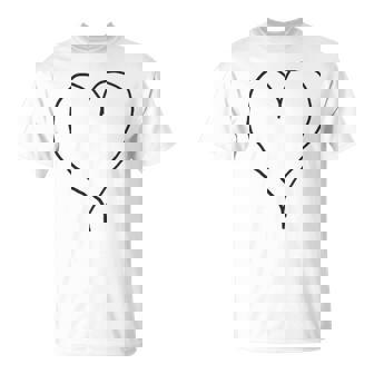 シンプル ハート Tシャツ - Kawaiitshirt