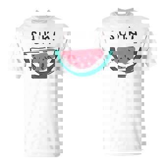 スイカuika 果物 すいか フルーツ スイカ好き かわいい おしゃれ シンプル Tシャツ - Kawaiitshirt