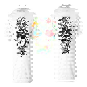 スカルフラワー チューリップ シュガースカルツリー フローラル スカルローズ Tシャツ - Kawaiitshirt