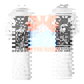 スーパーカブc100 原付バイク レトロライダー 東京日本 長袖tシャツ Tシャツ - Kawaiitshirt