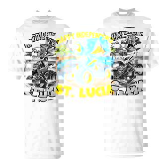 セントルシア 独立 モンスタートラックフラッグ キッズ ガールズ ティーン Tシャツ - Kawaiitshirt