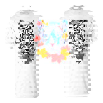 タイガー 動物 自然 動物園 抽象芸術 顔 虎 Tシャツ - Kawaiitshirt