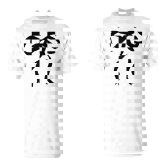 タンサンドベージュにかわいいブラックリボンリボンの美的 Tシャツ - Kawaiitshirt