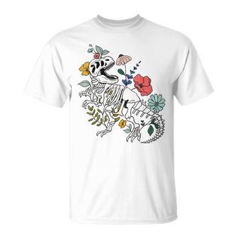 ティラノサウルス 恐竜 骨格 化石 古生物学 Tシャツ - Kawaiitshirt