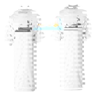 ティーカップのシルエットと黄昏のシーン 長袖tシャツ Tシャツ - Kawaiitshirt