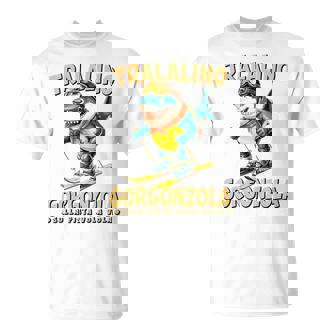 トララリーノ・ゴルゴンゾーラ – トララレロチーズミッションのスキーシャーク。 長袖tシャツ Tシャツ - Kawaiitshirt