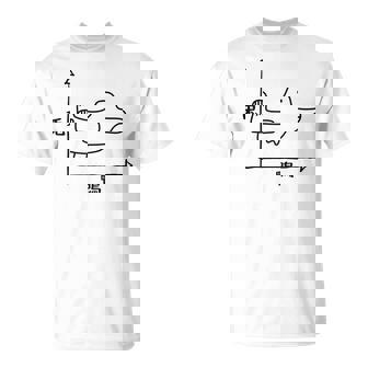 トリックアート うさぎとカモ 兎と鴨 おもしろデザイン だまし絵 兎 鴨 グラフ Tシャツ - Kawaiitshirt