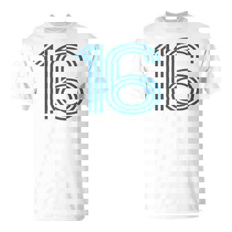 ナンバー16シャツ レトロユニフォーム ヨーロッパスタイル バックプリントジャージ Tシャツ - Kawaiitshirt