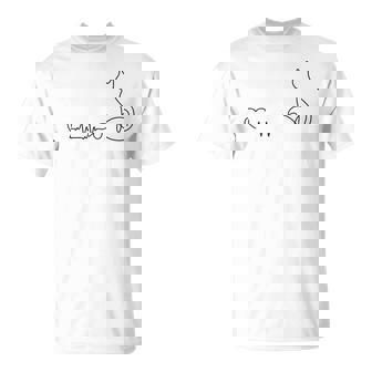 ネコ好きの心拍猫 Tシャツ - Kawaiitshirt