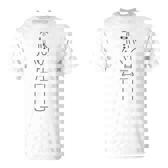 ハニワ 埴輪《モノクロ》【踊る埴輪 男】歴史土器 シンプル かわいい イラスト 長袖tシャツ Tシャツ - Kawaiitshirt