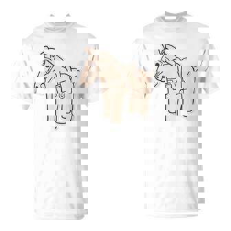 ハニワの馬 埴輪【ゆるフレンズ】歴史土器 シンプル かわいい イラスト 長袖tシャツ Tシャツ - Kawaiitshirt