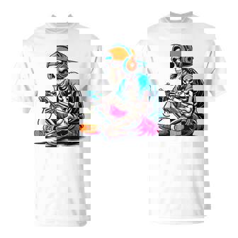 ハロウィン スケルトン ゲーマー おもしろい スケルトン コスチューム ビデオゲーム Tシャツ - Kawaiitshirt