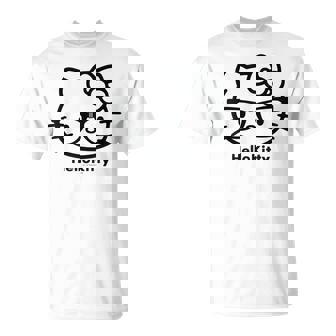 ハローキティ Usデザイン カオ メガネ Tシャツ - Kawaiitshirt