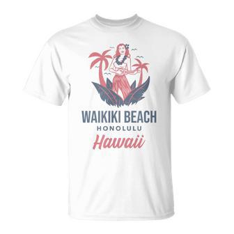ハワイホノルルのワイキキビーチ Tシャツ - Kawaiitshirt