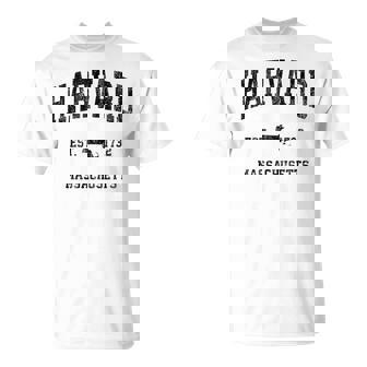 ハーバード マサチューセッツ Ma ビンテージ アスレチック ブラックスポーツデザイン Tシャツ - Kawaiitshirt