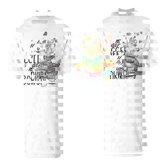 ハーフコーヒー ハーフブックワーム 読書本 コーヒーカップ Tシャツ - Kawaiitshirt