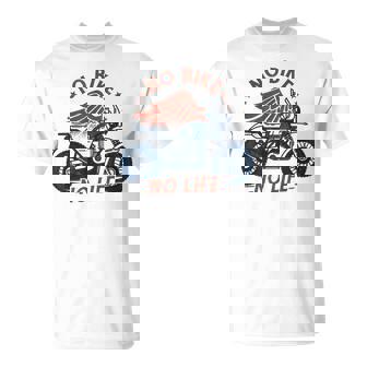 バイク 面白tシャツ No Bike No Life メンズ オートバイ モーターサイクル おもしろ ツーリング 服 Tシャツ - Kawaiitshirt