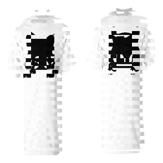 バッグの中に隠れているかわいい黒猫 猫好き 猫飼い 猫 ネコ ねこくろねこ好き 面白い サプライズ ギフト Tシャツ - Kawaiitshirt