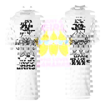 バナナ好きな女の子だけフルーツファニーイエローバナナ好き Tシャツ - Kawaiitshirt