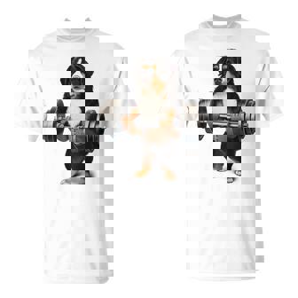 バーニーズマウンテンドッグ ウェイトリフティング フィットネスジム Tシャツ - Kawaiitshirt