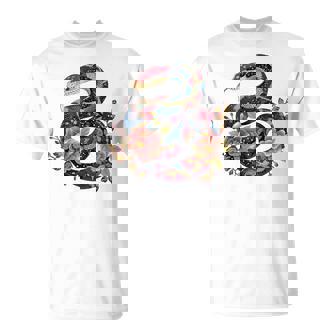 パイソン 蛇 フローラルボール パイソン タトゥーフラワー 蛇好き Tシャツ - Kawaiitshirt