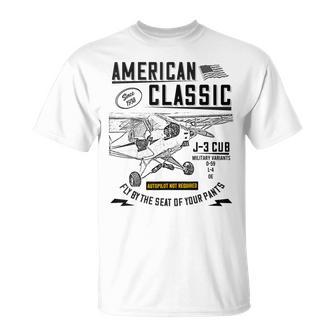 パイパーカブ 飛行機 アメリカンクラシック Tシャツ - Kawaiitshirt