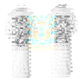 パピバラ おもしろカピバラ 最高のお父さん 父の日 カピバラ 長袖tシャツ Tシャツ - Kawaiitshirt