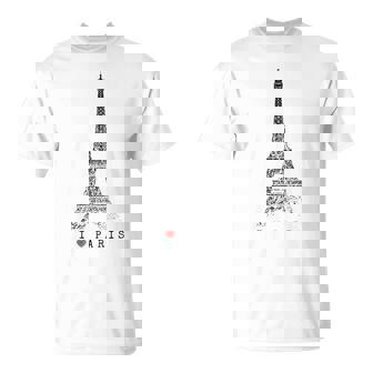 パリ エッフェル塔 ビンテージ スカイライン ラブ フランス ツアー エッフェル I Love Paris Tシャツ - Kawaiitshirt