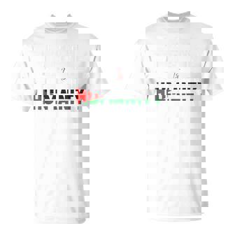 パレスチナと共に立つことは、人類のないガザに立ち向かうこと。 Tシャツ - Kawaiitshirt