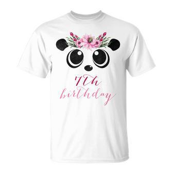 パンダガール 7歳の誕生日 I 7歳 パンダコスチューム ギフト Tシャツ - Kawaiitshirt