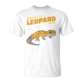 ヒョウ爬虫類ヤモリの解剖学 Tシャツ - Kawaiitshirt