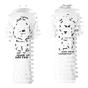 ビションフリーゼ 犬 怒る かわいい おもしろ イラスト シンプル 簡単 Bichon Frise 長袖tシャツ Tシャツ - Kawaiitshirt