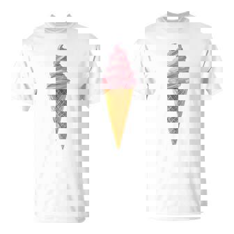 ピンク ソフトサーブ ストロベリー アイスクリーム コーン Tシャツ - Kawaiitshirt