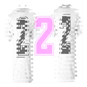 ピンク色背番号 2 チーム短大スポーツピンク色背番号付きユニフォーム Tシャツ - Kawaiitshirt