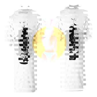 ピンナップ セクシー ブラウンスキン イースターバニー ガールズ ヴィンテージ メンズ レディース 長袖tシャツ Tシャツ - Kawaiitshirt