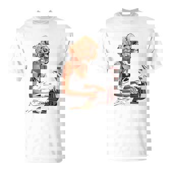 ピンナップガール ピアノ ピアニスト ヴィンテージ 長袖tシャツ Tシャツ - Kawaiitshirt