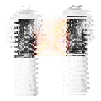 ファンタジー表彰台 美しい猫 長袖tシャツ Tシャツ - Kawaiitshirt