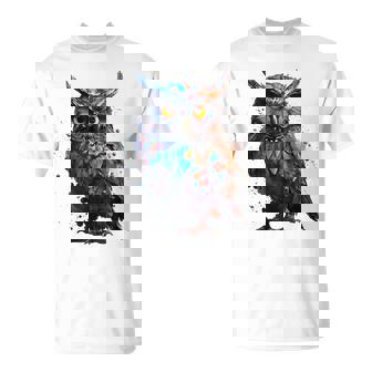 フクロウ アートワーク 動物 フクロウ Tシャツ - Kawaiitshirt