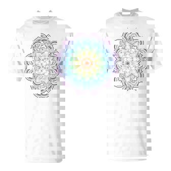 フラワー オブ ライフ フラワー ライト ワーカー スピリチュアル Tシャツ - Kawaiitshirt