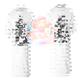 フランス パリ エッフェル塔 ファッション トイ プードル パリ 子犬 Tシャツ - Kawaiitshirt