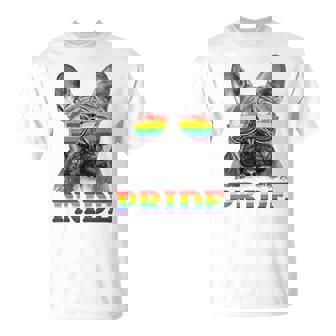 フレンチブルドッグ ゲイプライド Lgbt レインボーフラッグ サングラス Lgbtq Tシャツ - Kawaiitshirt