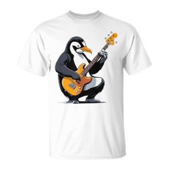 ベースギターを弾くペンギン ペンギン Tシャツ - Kawaiitshirt