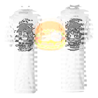 ボンレス犬とボンレス猫 ハンバーガー Tシャツ - Kawaiitshirt